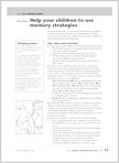 Help your children to use memory strategies (1 page)