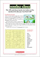 Horrible Science Wordsearch