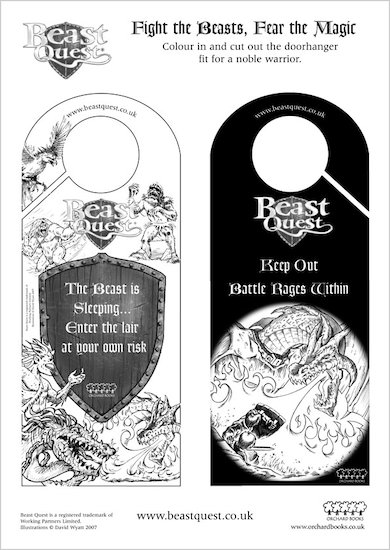 Beast Quest Doorhanger