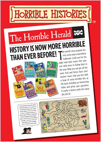 Horrible Histories Puzzle Activity