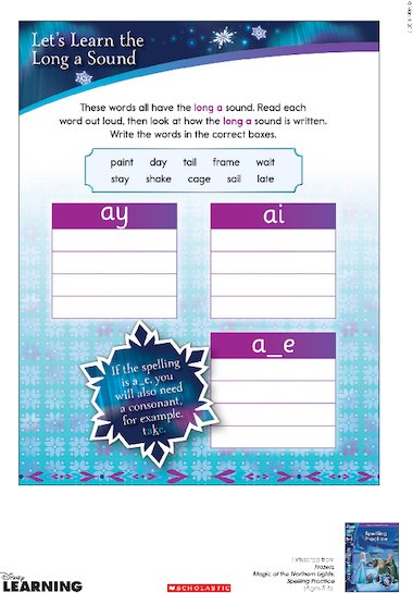 Disney learning – Frozen worksheet – FREE Early Years teaching resource