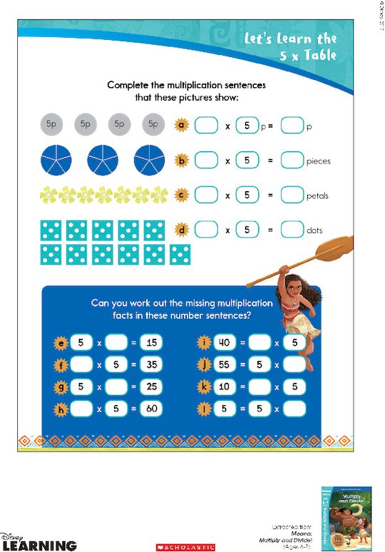 Disney learning – Moana worksheet - Scholastic Shop