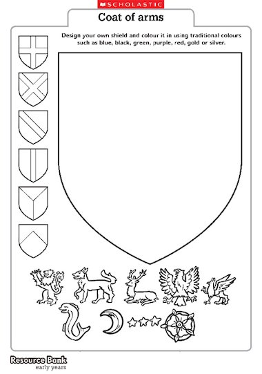 Coat Of Arms Template For Kids