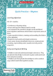 Quick Practice – Rhymes