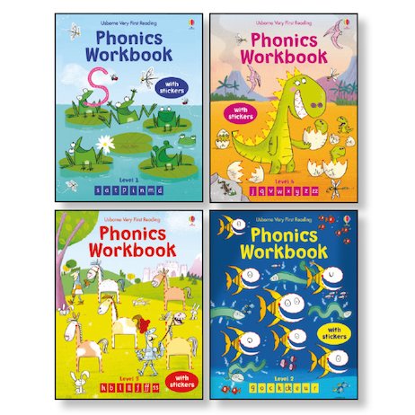 Usborne Phonics Workbooks Pack X 4 Scholastic Shop