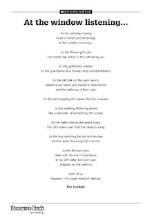 ‘At the window listening…’ poem by Pie Corbett