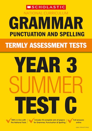 Year 3 Grammar, Punctuation and Spelling Test C x 10