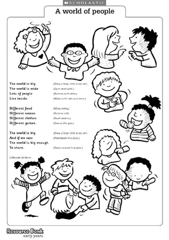 ‘A world of people’ action rhyme - Scholastic Shop