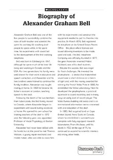 Biography of Alexander Graham Bell