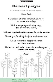 Harvest prayer