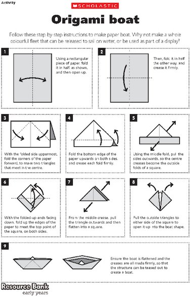 Steps To Make Origami Boat Go Images Depot