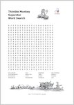 Thimble Monkey Superstar wordsearch (1 page)