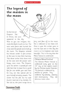 The legend of the maiden in the moon