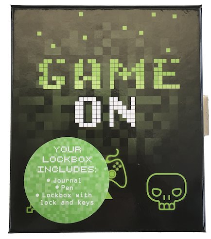 Game On Lock-Box with Journal and Pen