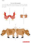 Cut out stick puppets – The Little Red Hen