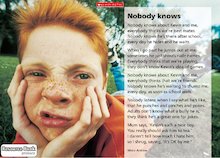 ‘Nobody Knows’ – bullying poem
