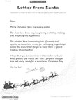 Letter from Santa (1 page)