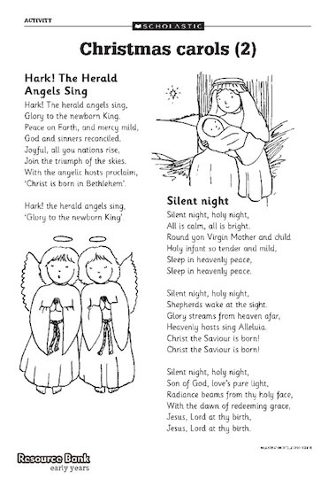 Christmas carols 2 – Early Years teaching resource - Scholastic