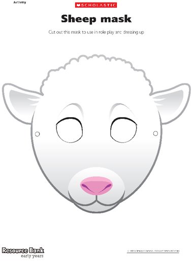 printable sheep mask