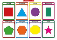 2D shapes flashcards