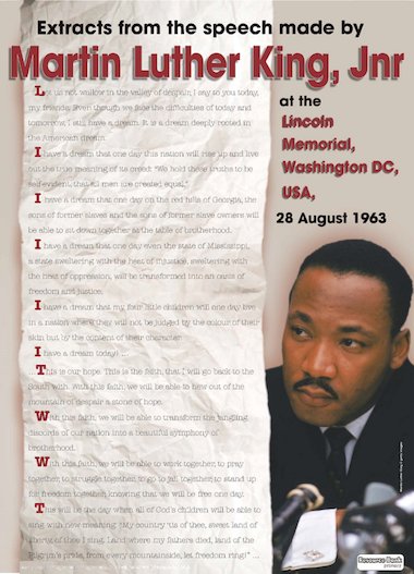 I have a dream Martin King poster – Primary teaching resource Scholastic