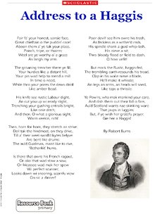 ‘Address to a Haggis’ poem by Robert Burns