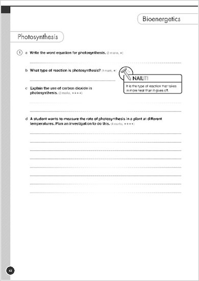 GCSE Grades 9-1: Biology All Boards Exam Practice Book: sample start of chapter