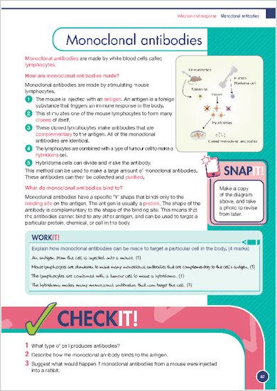 CSE Grades 9-1: Biology All Boards Revision Guide: Snap it, Work it, Check it examples