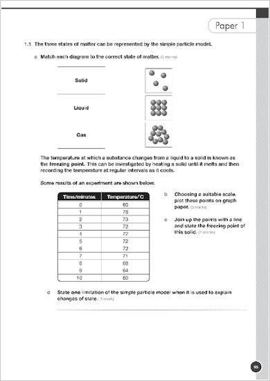GCSE Grades 9-1: Chemistry All Boards Exam Practice Book example question paper
