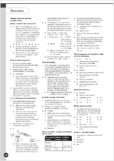 GCSE Grades 9-1: Chemistry All Boards Exam Practice Book answers