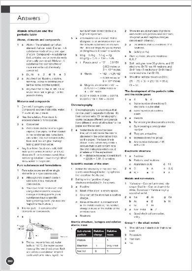 GCSE Grades 9-1: Chemistry All Boards Revision Guide and Exam Practice Book answers