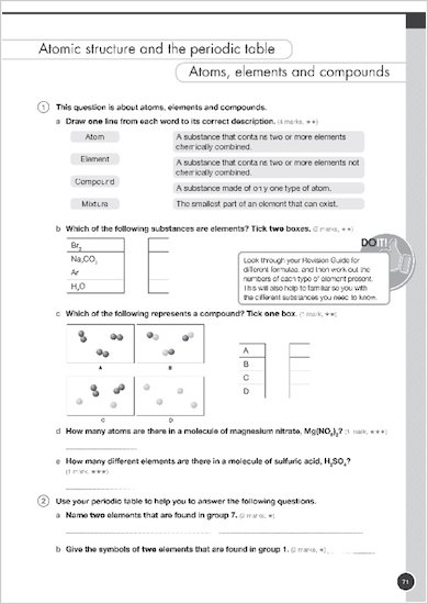 GCSE Grades 9-1: Combined Sciences Exam Practice Book for All Boards sample start of a chapter