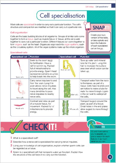 GCSE Grades 9-1: Combined Sciences Revision Guide for AQA Snap it example