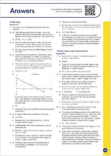 GCSE Grades 9-1: Combined Sciences Revision Guide for AQA answers