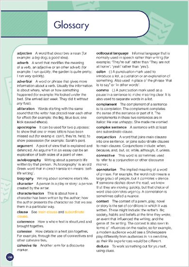 GCSE Grades 9-1: English Language and Literature Revision and Exam Practice Book for AQA glossary