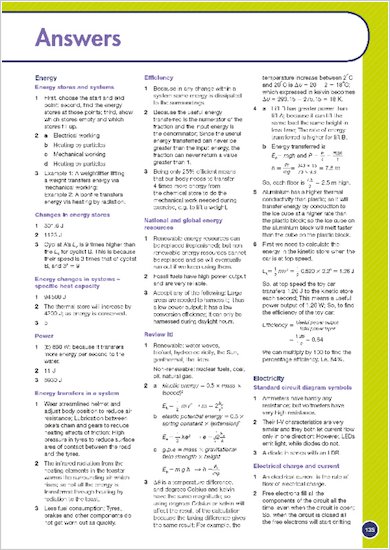 GCSE Grades 9-1: Physics Revision Guide for AQA answers