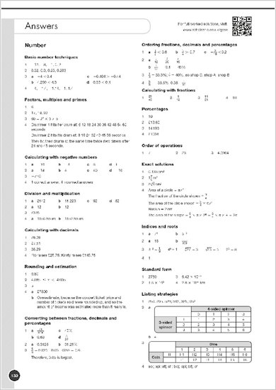 GCSE Grades 9-1: Maths Foundation Exam Practice Book for All Boards answers