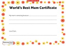 World’s Best Mum Certificate