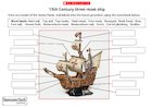 Activity sheet 4a: 15th Century three-mast ship