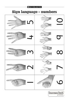 Sign language – numbers