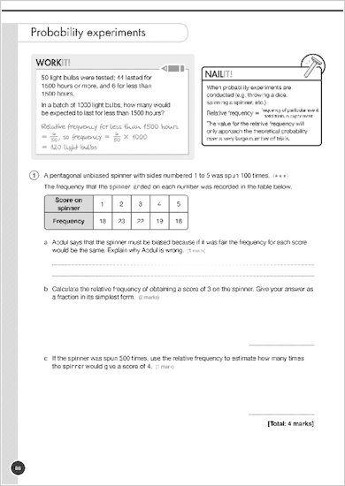 GCSE Grades 9-1: Maths Higher Exam Practice Book for Edexcel Work it and Nail it examples