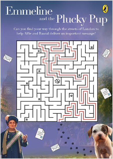 Emmeline and the Plucky Pup maze answer