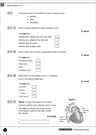 GCSE Grades 9-1 Practice Exams: GCSE Grades 9-1: Foundation Biology AQA Practice Exams sample page