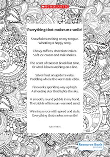 Everything that makes me smile! poem