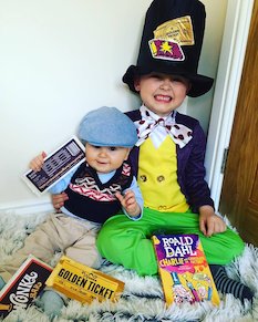 Baby Official Roald Dahl Willy Wonka Baby Costume World Book Day