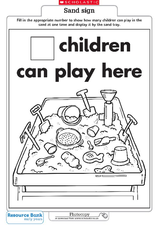 'Children can play here' sign