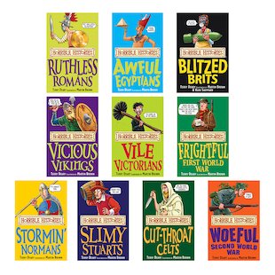 Horrible Histories Pack x 10 (Classic Editions) - Scholastic Kids' Club