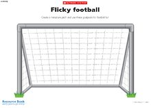 Flicky football goalposts in colour