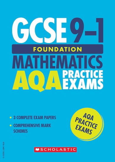 GCSE Grades 9-1:  Foundation Mathematics AQA Practice Exams (3 papers) x 10