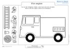 Fire engine – cut and stick activity